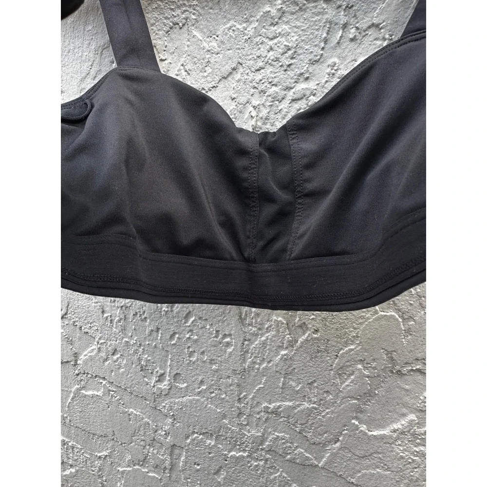 Alo Yoga Black Ruched Front Sports Bra Size 4
